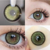Qfdian 2Pcs Natural Color Contact Lenses for Eye with Myopia Power High Quality Eyes Contacts Lens Beautiful Pupil