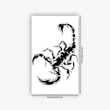 Qfdian  Scorpion Tattoo Sticker Temporary Tattoo Black Grey Wild Dark Cool Design Waterproof Long Lasting Ear Neck Side for Men Women