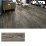 Qfdian  10Pcs 40x15cm PVC Floor Stickers Self-adhesive  Waterproof Thickened Wood Grain Floor  Foam  Living Room