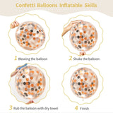 Qfdian  131pcs Black White Orange With Starburst Foil Balloons  Arch Kit,for Birthday Graduation Halloween Thanksgiving Day Party Decora