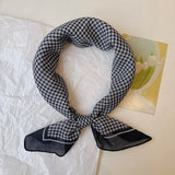 Qfdian  Printed fresh and sweet childlike style small square scarf for women spring and autumn new neck scarf sun protection scarf