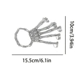 1pc Popular Retro Distressed Skull Bracelet Dark Punk Style Connected Finger Bracelet Subculture Niche Design Accessory