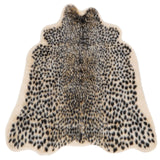 Qfdian Modern Artificial Plush Simulation Leopard Living Room Carpet Bedroom Rug for Solid Home Decorator Floor Mat Carpet Size - S (Le