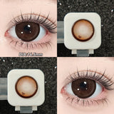 Qfdian  2pcs Blue Bow Brown Bow Contact Lenses For Makeup Eyes Naturl Eye Color Lenses Beauty Cosmetics Pupils Gray Brown Lenses
