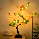 Qfdian  LED Tree Lights,Bonsai Lamp,Table Light,Adjustable Branches,Summer Illuminated,Home lighting,for Bedring,E-sport,Study Room,Deco