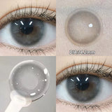 Qfdian  1 Pair Pink Brown Colored Contact Lenses Natural Pupil Lenses Big Eye Cute Makeup Lenses Purple Lenses Korean Style Lens