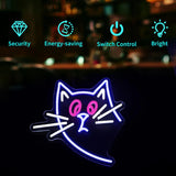 Qfdian  Cat Neon Sign USB LED Neon Light for Man Cave Room Home Party Birthday Beer Decoration Lamp Gift Night Light