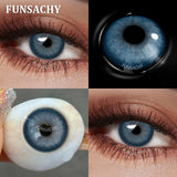 Qfdian  1 Pair Dark Brown Color Contact Lenses for Eyes New Natural Black Lens 14.5mm Big Diameter Eye Contacts Cosmetic Yearly