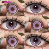 Qfdian Colorful Colored Lenses 1 Pair Blue Eye Contacts Anime Purple Lenses Korean Style y2k Colorcon Pink Cosmetic Color Lenses