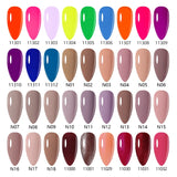 Qfdian  15ml 334 Blue Pink Colors Nail Gel Polish Soak Off UV LED Nail Lacquer Varnish Semi Permanent Nail Art Gel For Nail Art