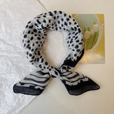 Qfdian  Printed fresh and sweet childlike style small square scarf for women spring and autumn new neck scarf sun protection scarf