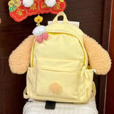 Qfdian Japanese Y2k Aesthetic Sweet Kawaii Backpack Preppy Girls Fluffy Ears Schoolbags Cartoon Cute Chic Backpacks for Women Students