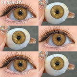 Qfdian  1 Pair Colorcon Eye Contact Lenses Natural Brown Gray Pupils for Eyes Cosmetics Yearly Blue Color Lens Green Softlens
