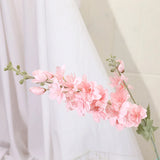 Qfdian 6pcs Blue Delphinium Artificial Flowers Long Stem Larkspur for Wedding Centerpieces Floral Arrangements Home Vase Decor