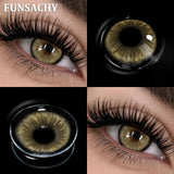 Qfdian  New AVELA Contact Lenses Natural Brown Eye Makeup Contacts Grey Color Lens Korean Softlens Yearly Cosmetics for Women