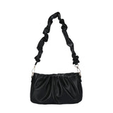 Qfdian Luxury Design Y2k Aesthetic Fairy Handbags Women Elegant Simple Pleated Shoulder Bags Fashion Office Lady All Match Underarm Bag