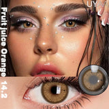 Qfdian  1Pair NEW Color Contact Lenses For Eyes Beauty Pupils Natural Pupils Brown Contact Lenses Soft Colorful Cosmetics Gray Len