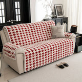 Qfdian  Simple Non Stick Sofa Cover Cloth Fixed Anti Slip One-piece Sofa Cushion for Autumn and Winter Soft Skin Friendly and Warm