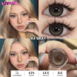 2pcs/pair Yearly Colored Contact Lenses Natural Green Lens Fashion Pupils Beauty gray Contact Lenses for Eyes
