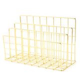 Qfdian Ins Minimalist Iron Desktop Storage Rack Organizer Table Organizing Rack Document Book Rack Desk Multi-functional Storage Rack