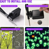 Qfdian  Solar Lawn Lights Outdoor Halloween Garden Decorations Scary Halloween Eyeball Lights Halloween Decor for Garden Yard Patio Lawn