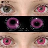Qfdian  Cosplay Lenses Makeup Colored Pupil White Lenses Hallowen Contact Lenses Cosmetics Eye Contacts Black Lens Women Cosplay