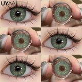 Qfdian  Contact Lenses Cosmetic Green Contact Lenses Makeup Colored Pupils Cosplay Lenses Cosmetics Beauty Woman Colored Lenses