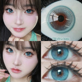 Qfdian  Daily Disposable 10PCS Colored Contact Lenses for Eyes Myopia Lens Beauty Pupils Eye Lenses Fashion Blue Purple Lenses