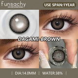 Qfdian  2pcs High Quality Color Contact Lenses for Eyes Cosmetic Gray Lenses Contact Fashion Beauty Pupil Eye Contacts Yearly