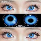 Qfdian  1 Pair Red Cosplay Contact Lenses for Eyes Vampire Black White Lenses for Halloween Eye Makeup Eye Contacts Beauty Lens