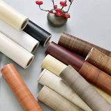 Qfdian 40cm x3m Wood Grain DIY Home Decor Waterproof Wall Stickers Self Adhesive PVC Wallpaper Bedroom Wardrobes Cabinets Sticker