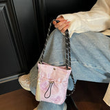 Qfdian  Y2k Aesthetic Butterfly Embroidery Mini Cellphone Bag Fashion Tassel All Match Shoulder Bags Women Pleated Handbags Crossbody