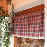 Qfdian Buffalo Plaid Check Curtains Blackout Rod Pocket Valances Checkered Window Drapes for Farmhouse Bedroom Living Room, 1 Panel