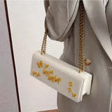 Qfdian Luxury Design Fashion Butterfly Chain Shoulder Bags Y2k Aesthetic Office Lady Chic Underarm Bag Women Elegant Purse and Handbags