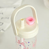 Qfdian  New Plastic Water Bottle With Straw Lid Portable Large Capacity Bubble Milk Tea Cups for Children Students Leak Proof Coffee Cup