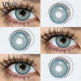 Qfdian  NEW Color Contact Lenses Beauty Brown Pupils Natural Black Contact Lenses Soft Colorful Makeup Eyes Gray Lenses Natural