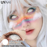 Qfdian  Halloween Cosplay Cosmetics Color Contact Lenses Red Color Lens Anime White Lenses Big Eye Lenses