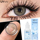 Qfdian 60ML Lenses Solution Set 1 Pair Color Contact Lenses for Eyes with ICE COOL Contact Lenses Solution Liquid Eye Care