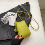 Qfdian Women PU Leather Small Crossbody Bag Fashion Designer Cell Phone Bag Lightweight Simple Shoulder Bag Ladies Travel Purse