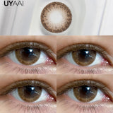 Qfdian  Beauty Color Contact Lenses Makeup Blue Lens Black Big Eye Lenses Color Contact Lenses Brown Natural Contact Lenses