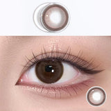 Qfdian Colored Contact Lenses with degree Power Cosmetic Purple Annual Contact Lens 1year grey Make Up lens