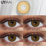 Qfdian  Cleopatra Series NEW Colored Pupils Makeup Green Contact Lenses Beauty Women Colored Pupils Cosmetic Brown Natural Pupils