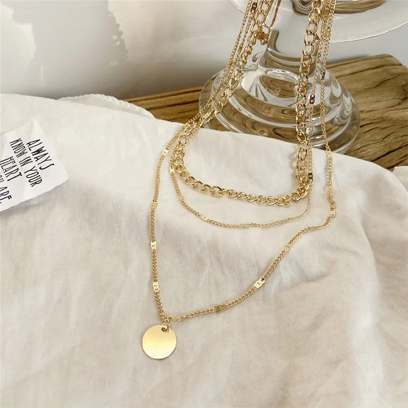 Vintage Necklace on Neck Chain Women's Jewelry Layered Accessories for Girls Clothing Aesthetic Gifts Fashion Pendant