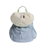 Japanese Letter Embroidery Schoolbags Y2k Aesthetic Student Casual Travel Backpacks Contrast Color Sweet Kawaii Bags for Women