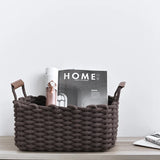 Qfdian  Woven Basket Cotton Rope Storage  Sundries Clothing Cosmetic Organizer Book Toy Desktop Storages Nordic Style Home Decor