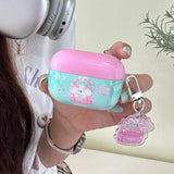 Qfdian New Korea Popular Cartoon Cute Funny Pink Dog Cover TPU Case For Airpods Pro 2 Airpods 1 2 3 Pro 3nd Wireless Earphone Case