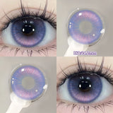 Qfdian  2pcs/pair Beauty Purple Contact Lenses for Eyes Myopia Colored Contact Lenses Natural Blue Lens Fashion Cosplay Pupils