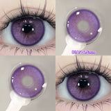 Qfdian  1 Pair(2pcs) Brown Beauty Colored Contact Lenses for Eyes Purple Halloween Lens Big Eye Lens Natural Look Gray Blue Lens