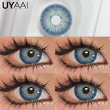 Qfdian  1Pair Fashion Big Lenses Colored Contact Lenses for Eyes Beauty Blue Eyes Lenses Natural Green Pupils Brown Grey Lens