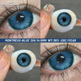 Qfdian 1Pair Fashion Makeup Pampas Series Yearly Purple Contacts Green Eyes Color Lenses Beauty Pupils Eye Color Green Lenses